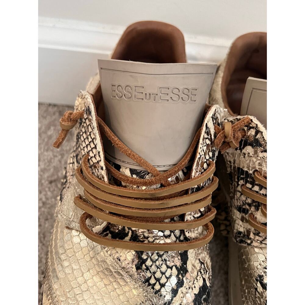 Esseutessemetallic Python Print Lamb Leather Frin… - image 4